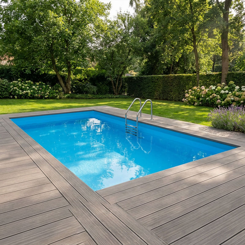 Isotherm-Pool Set | 5,00 x 3,00 x 1,50 m | inkl. V2A Leiter | wärmeisolierend & montagefreundlich