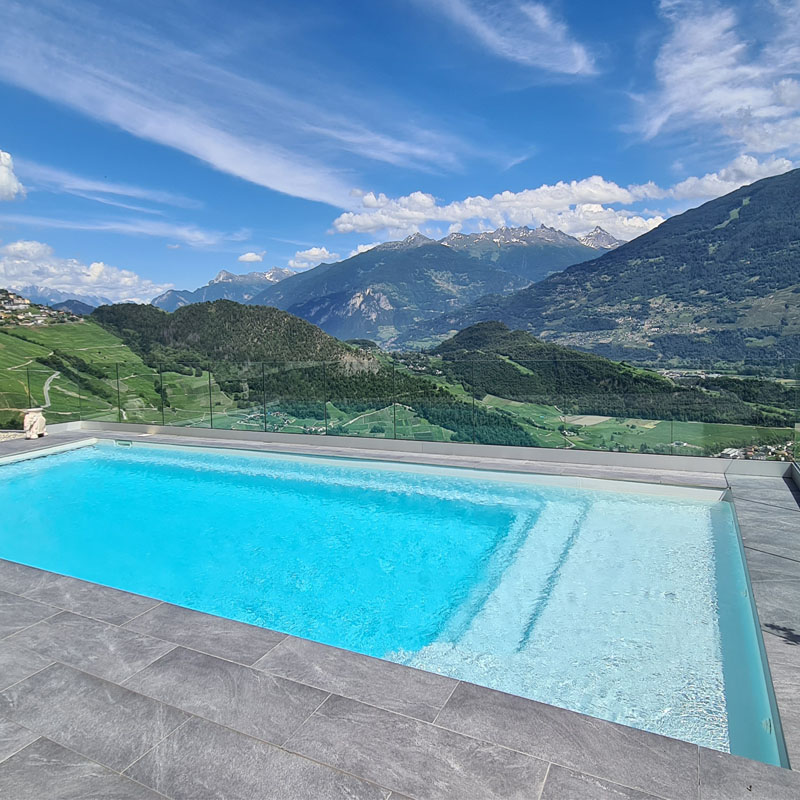 GFK Polyesterpool Plaisance 500 mit Liegefläche