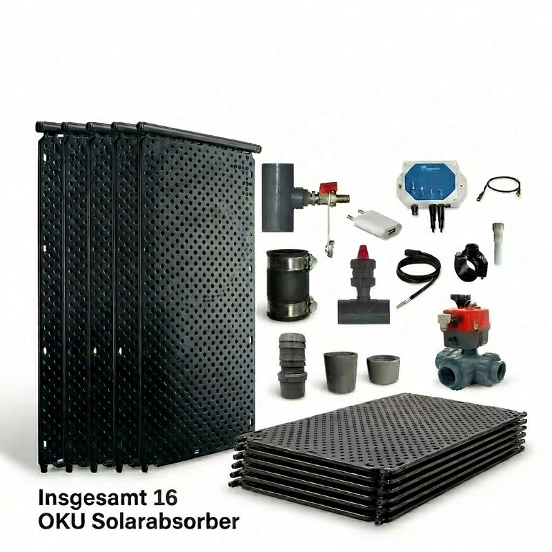 OKU Solarabsorber Komplettset bis 32 m² WiFi