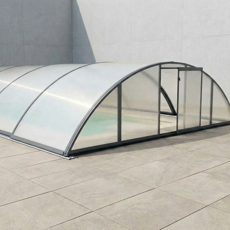 Mountfield Poolüberdachung Trend | 10,66 x 5,14 x 1,80 m | Doppelsteg | Vormontiert | Hochwertige Überdachung