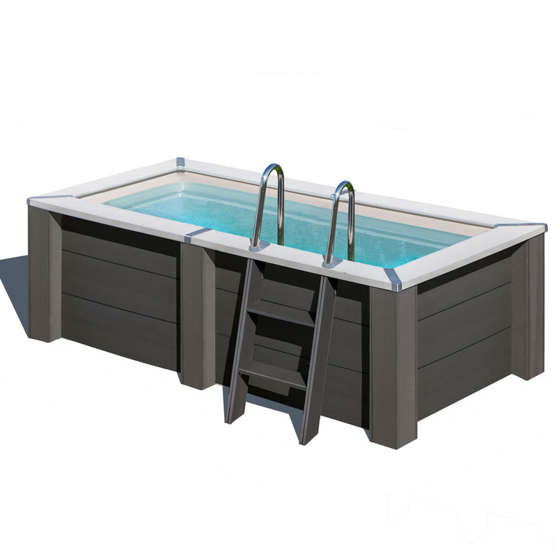 Gre Composite Poolset | Rechteck | 3,15 x 1,75 x 0,96 m | WPC Massivpool & winterfest