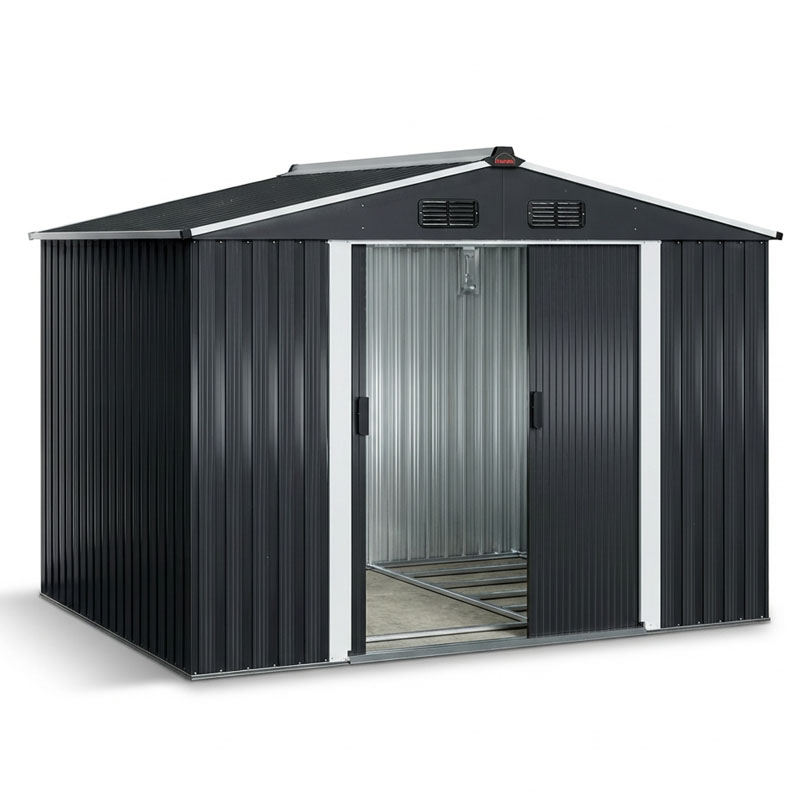 Geräteschuppen Anthrazit Metallic ohne Boden 260 x 205 x 180 cm