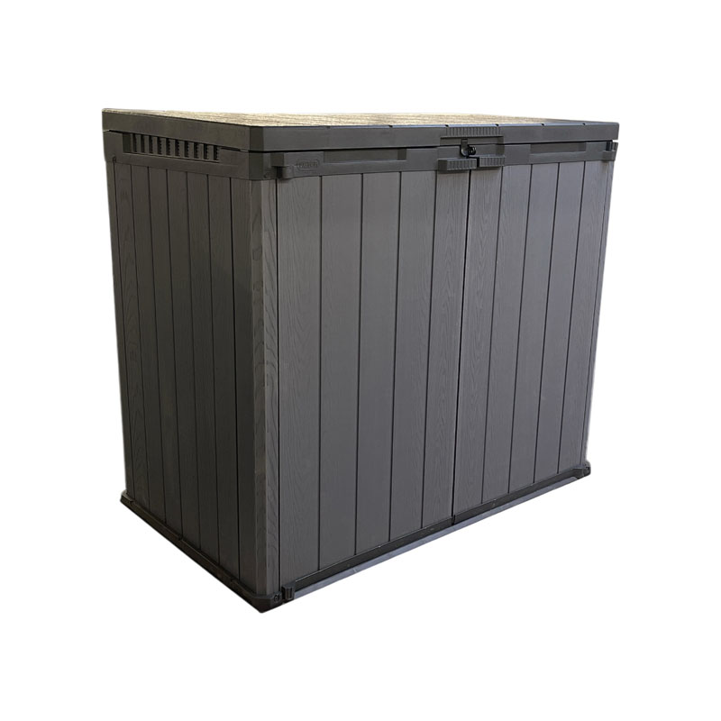 Trend Technikbox Holzoptik grau 135 x 81 x 118 cm