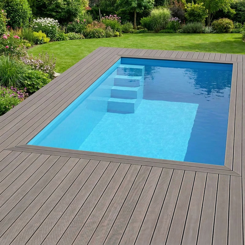 Isotherm-Pool Set Variofit | 5,00 x 3,00 x 1,50 m | integrierte Treppe „Variofit 58 cm“ | wärmeisolierend & montagefreundlich