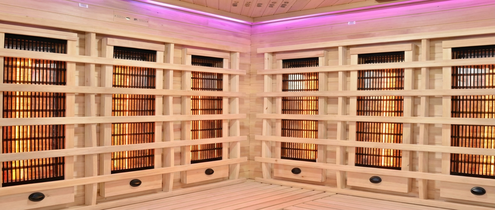 Einkaufswelt Sauna mit Infrarotstrahlern