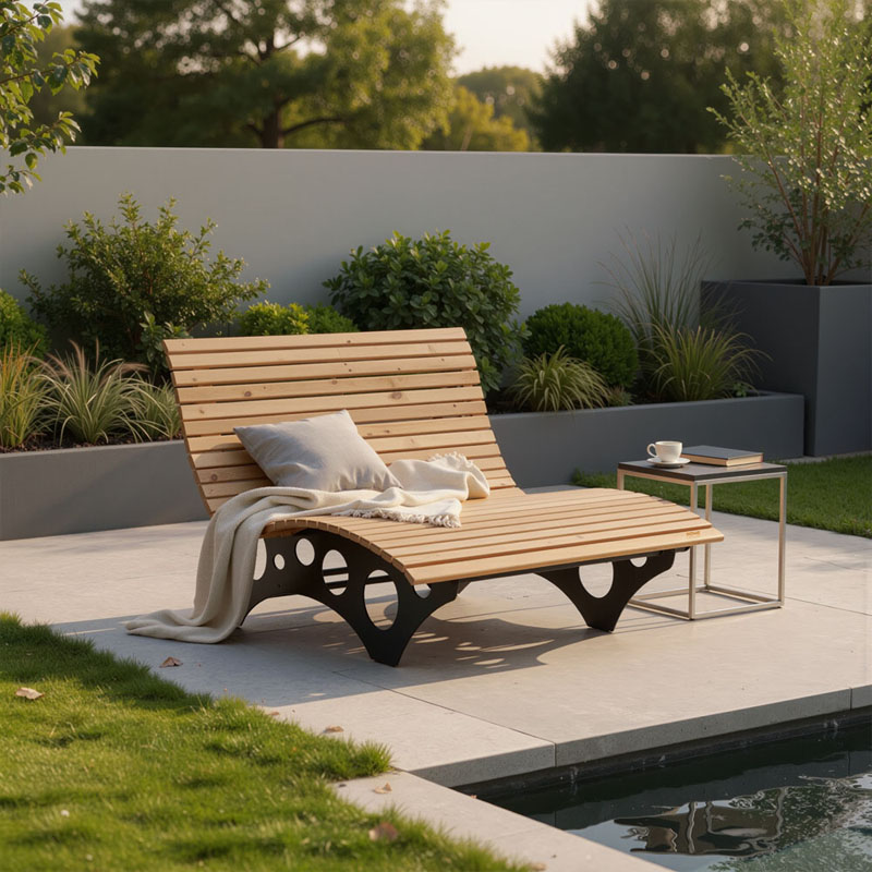 Taiga Wellenholzliege Waldsofa 150 cm breit
