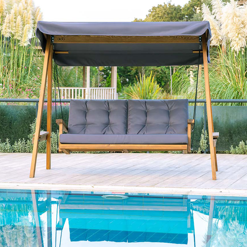 Hollywoodschaukel Pera 2000 Anthrazit 203x116x180 cm