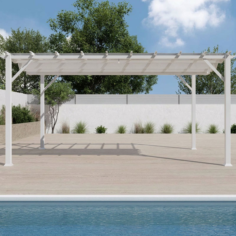 Aluminium Pergola Florenz 1116 Weiß 350x505x236 cm