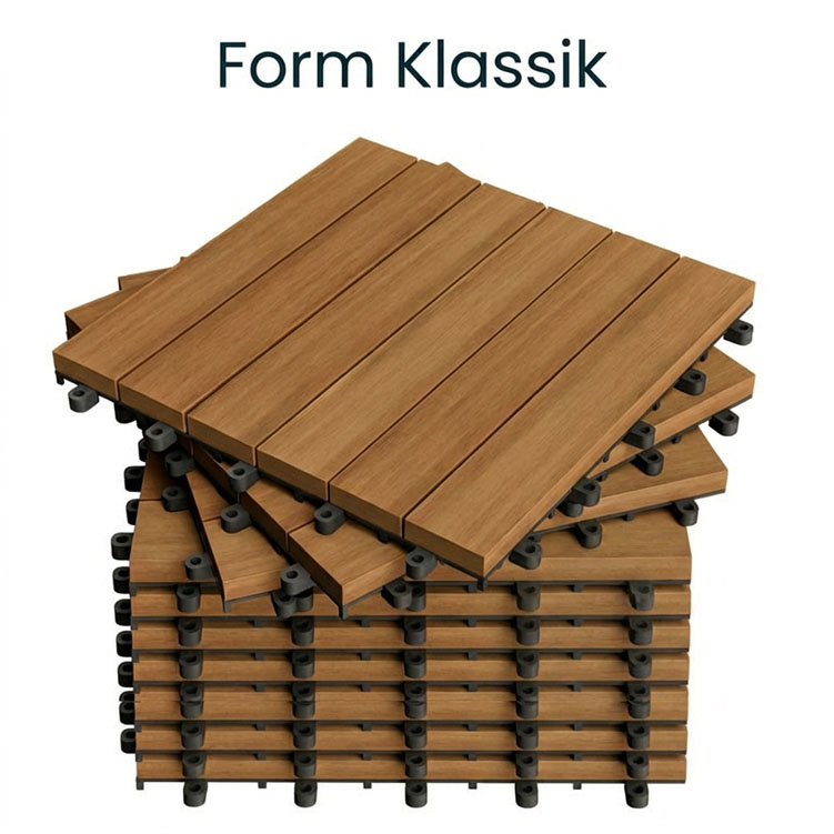 Holzfliese Akazienholz | FSC zertifiziert | Indoor & Outdoor