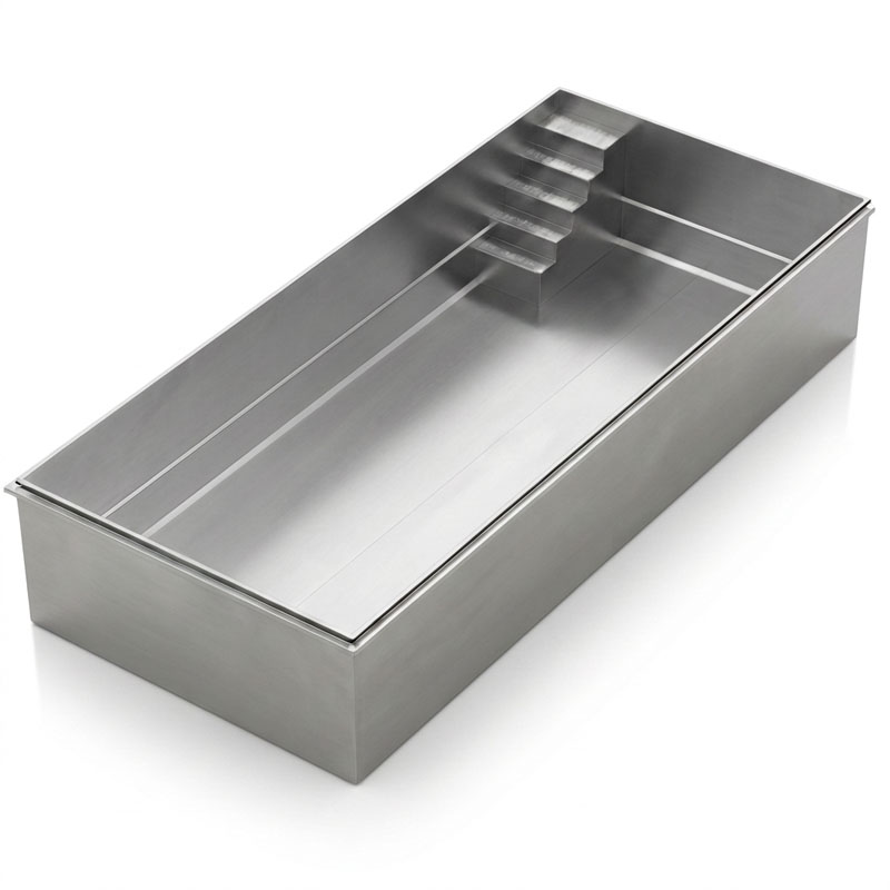 Edelstahlpool mit Skimmer | 6,00 x 3,00 m | hochbeständig & modernes Design | langlebig & hygienisch