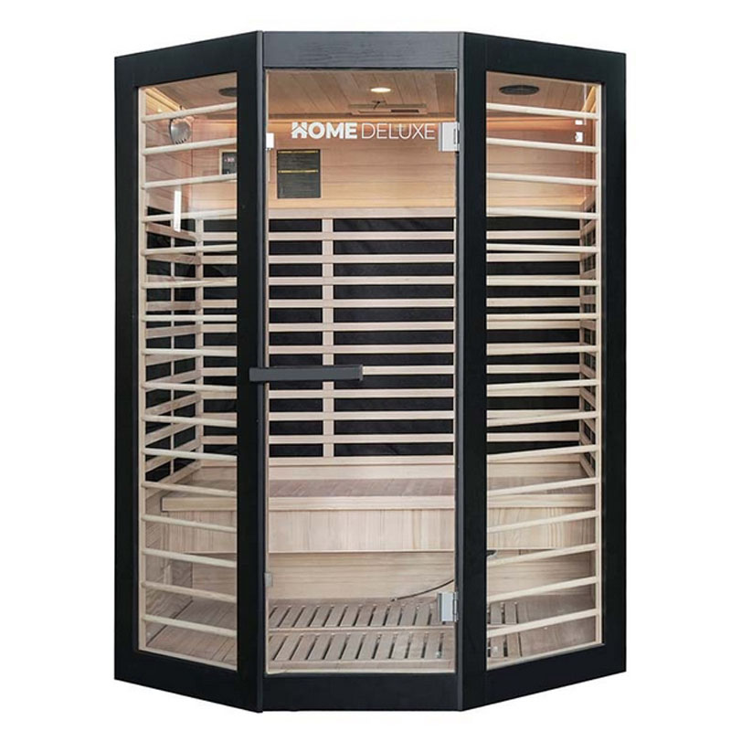 Infrarotkabine Nero XL schwarz 190 x 155 cm