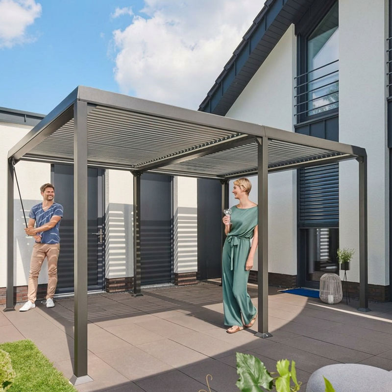 Lamellenpavillon Cannes 400 x 303 x 223 cm