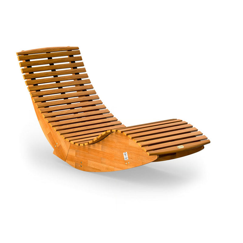 Saunaliege 154 x 60 x 78 cm Akazie FSC zertifiziert klappbar