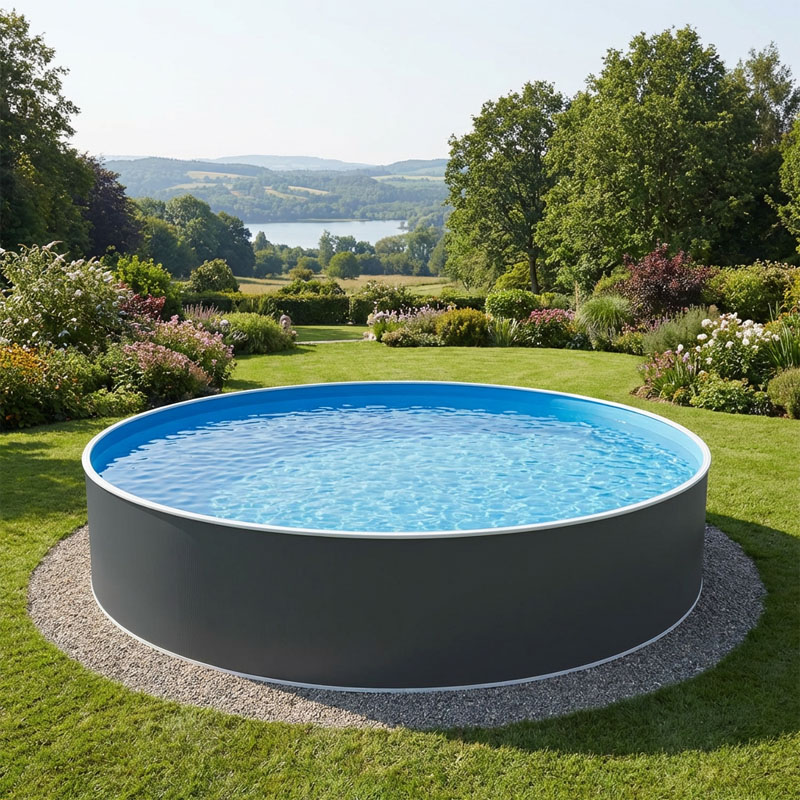 Stahlwandpool Azuras Poolfolie 0,5 mm blau | einfach aufzubauen & ideal für Garten