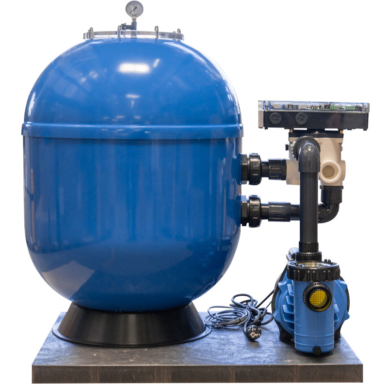 Sandfilteranlage Atlantica | mit Alpha Eco Soft und Omnitronic Rückspülventil | für Pools bis 60 m³ | Selbstansaugend und vormontierte Lieferung | Made in Germany Pumpe