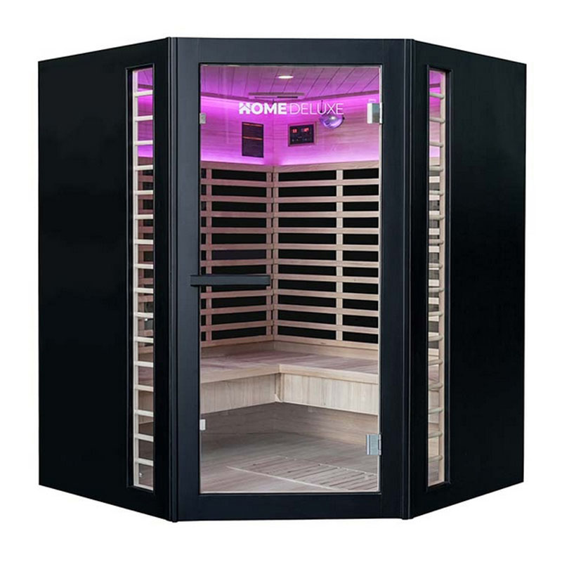 Infrarotkabine Nero XXL schwarz 190 x 150 cm