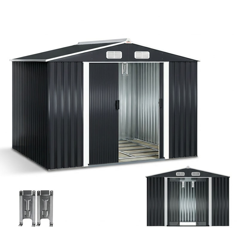 Geräteschuppen Anthrazit ohne Boden 260 x 205 x 180 cm